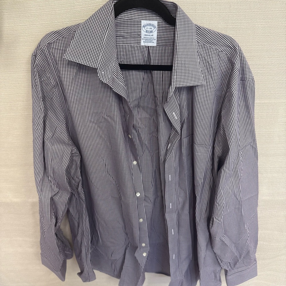 Brooks Brothers Black and White Casual Button Down Shirt